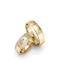 Par de aliança SHELL em ouro 18k