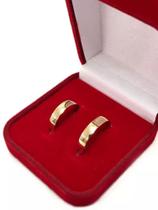 Par De Aliança Tradicional Casamento banhada a Ouro 18k 6mm AL8082- 13 ao 33 - Believe jóias