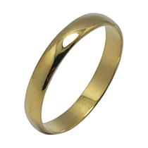 Par de Aliança Tradicional Meia Cana 18k 3,5mm WG