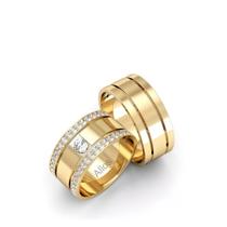Par de aliança TRINIT em ouro 18k Par de aliança TRINIT em ouro 18k
