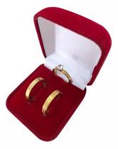 Par De Alianças 2mm + Anel Solitário + Caixa de Veludo