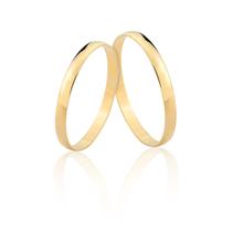 Par De Alianças 2mm Em Ouro Puro 18k T02