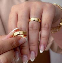 Par de Alianças 6mm 10g Ouro 18k Casamento Par de Alianças 6mm 10g Ouro 18k Casamento