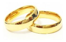 par de alianças 6mm ( banhadas a ouro 18k )