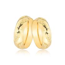 PAR DE ALIANÇAS 6MM estrela trabalhadas OURO amarelo 10K M2 PAR DE ALIANÇAS 6MM estrela trabalhadas OURO amarelo 10K M2