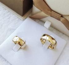 Par de alianças banhadas a ouro 18k 6mm 14 ao 33 Par de alianças banhadas a ouro 18k 6mm 14 ao 33