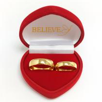 Par De Alianças Casamento Ouro 18k (encapada) - 4mm Par De Alianças Casamento Ouro 18k (encapada) - 4mm