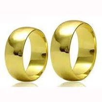 Par De Alianças De Noivado/Casamento Ouro 18 Kilates 6 mm 7 Gramas Par De Alianças De Noivado/Casamento Ouro 18 Kilates 6 mm 7 Gramas