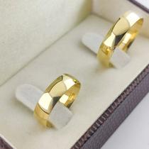 Par de Alianças de ouro 18k 5mm 5g e aparador de prata Par de Alianças de ouro 18k 5mm 5g e aparador de prata