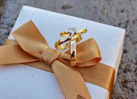 Par de alianças de ouro 18k casamento noivado 4mm 4 gramas - Sheju joias