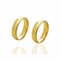 Par de Alianças de Ouro 18K coleçao Diana com 5mm de largura e 5 g