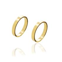 Par de aliancas de Ouro 18K de 4 mm com 4g Par de aliancas de Ouro 18K de 4 mm com 4g