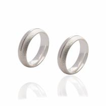 Par de aliancas de Prata modelo Milao 6mm e 9g Par de aliancas de Prata modelo Milao 6mm e 9g