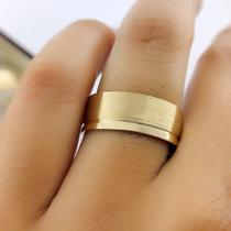 Par de Aliancas em Ouro 18K colecao Eternize 7mm, 14 g