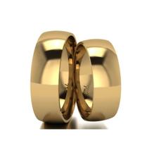 Par de Alianças em Ouro 18k Confort 6,0 mm Tradicional Anatômica