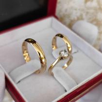 Par De Alianças fabricadas em Cobre banhada a Ouro 18k 6mm