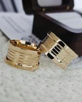 Par de alianças ouro 18k 12mm 35gramas Maciço Eterna