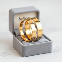 Par de alianças ouro 18k 4mm Revestidas Par de alianças ouro 18k 4mm Revestidas