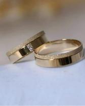 Par de Alianças Ouro 18k 6MM 8 gramas