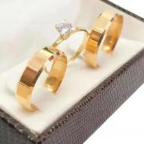 Par de Alianças Ouro 18k legítimo 3 gramas 3mm Casamento Noivado Par de Alianças Ouro 18k legítimo 3 gramas 3mm Casamento Noivado