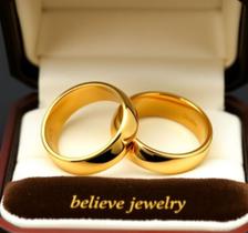 Par de alianças ouro 18k Tungstênio 6mm Par de alianças ouro 18k Tungstênio 6mm