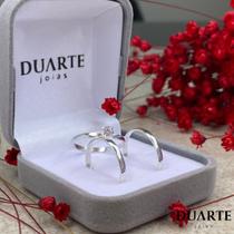 Par de Alianças para Namoro em prata 950 - 2mm Maldivas