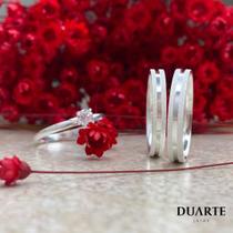 Par de Alianças para Namoro em prata 950 - 3mm - Olaf