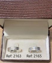 Par De Alianças Prata 925 Lisa c/ Friso Coração Vazado 4,5mm