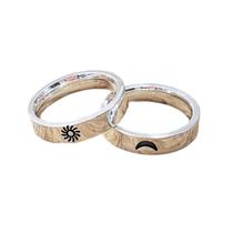 Par de aliancas prata 950 lua e sol namoro