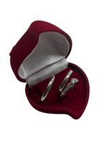 Par de Alianças Prata Fina De Namoro 2mm Abaulada Com Anel