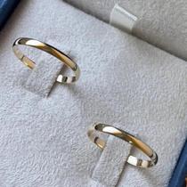 Par de alianças Tradicional Minimalista 2mm em Ouro Amarelo 18k Legítimo Par de alianças Tradicional Minimalista 2mm em Ouro Amarelo 18k Legítimo