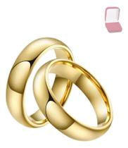 Par De Alianças Tungstênio 6mm Ouro 18k Casamento Noivado