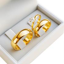 Par De Alianças Tungstênio E Solitário Casamento Noivado Relacionamento Aparador Anatomicas Resistentes Ouro Banhadas Bodas 6mm Par De Alianças Tungstênio E Solitário Casamento Noivado Relacionamento Aparador Anatomicas Resistentes Ouro Banhadas Bodas 6mm