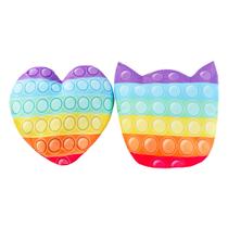 Par de Almofadas Formatos Pop It Coloridas 40cm x 40cm com Enchimento