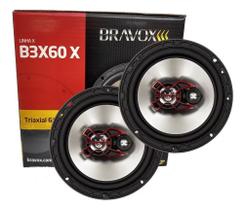 Par de Alto Falantes 6 Bravox Triaxial B3X60X - 100 Watts RMS