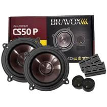 Par de Alto-Falantes para Som Automotivo Kit 2 Vias 5" Pol. Bravox CS50P 120W RMS 4 Ohms