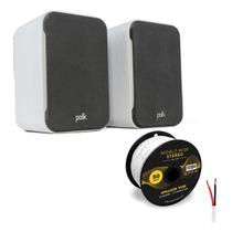 Par de alto-falantes Polk Audio ES10 Surround com cabo de 15 m branco