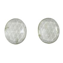 Par de Ametista Verde Natural Facetado Rose Cut Formato Oval Dimensões (LxC) 20x16 mm