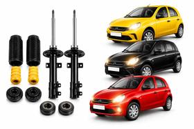 Par de Amortecedor Dianteiro Ford Ká Fiesta 1997 á 2013 com kit batente coifa coxim e rolamento