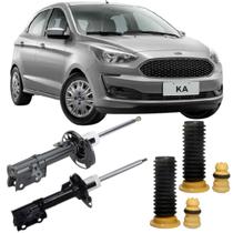 Par de amortecedor dianteiro + kit batente e coifa ford new fiesta 2010 2011 2012 2013 a 2019 novo ka 1.0 1.5 2014 2015 2016 2017 2018 2019 a 2021