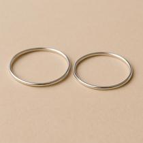 Par De Anel de Prata Namoro 925 Aliança Fio Liso Legítima Garantia Feminino Minimalista