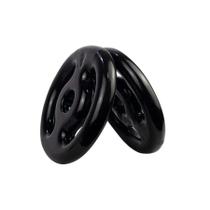 Par de Anilha Emborrachada 1kg Vazada