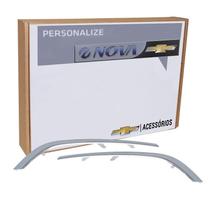 Par De Aplique Filete Cromado Moldura Do Farol Acessorios Onix prisma Kit376