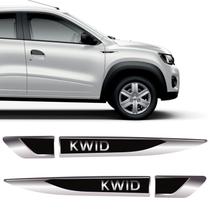 Par De Aplique Lateral Renault Kwid 2017, 2018 e 2019 Emblema Resinado