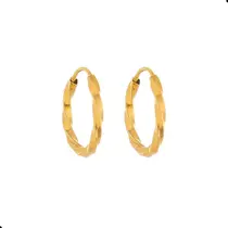 Par De Argolas Adulto/ Infantil Torcida 1,4cm Ouro 18k Par De Argolas Adulto/ Infantil Torcida 1,4cm Ouro 18k