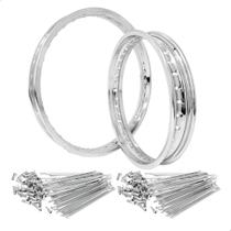 Par De Aros Traseiro E Dianteiro e Par Raios Pop 100 Pop110i Par De Aros Traseiro E Dianteiro e Par Raios Pop 100 Pop110i