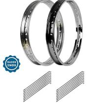 Par De Aros Traseiro E Dianteiro Raios Inox Pop 100 Pop 110 Par De Aros Traseiro E Dianteiro Raios Inox Pop 100 Pop 110