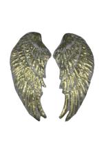 Par de Asas de Anjo Termocolante Paetê 26,5x25cm Patch Bordado Brilhante para Customização de Roupas Par de Asas de Anjo Termocolante Paetê 26,5x25cm Patch Bordado Brilhante para Customização de Roupas
