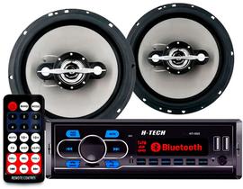 Par De Auto Falantes 6 Polegadas 140w + Radio Bluetooth Usb