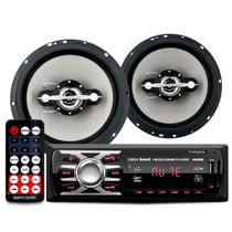 Par De Auto Falantes 6 Polegadas 140w + Radio Bluetooth Usb